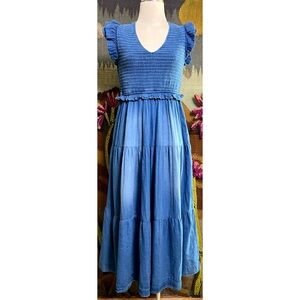 Elan | Dresses | Elan Denim Midi Dress M | Poshmark